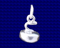 Sterling Silver Curling Stone charm